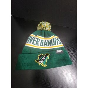 Quad‎ City River Bandits MiLB Beanie Knit Hat Green Yellow Pom Pom Logo